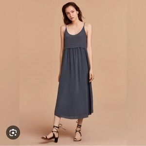 Aritzia Wilfred Black Bisous Silk Dress